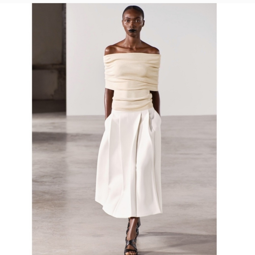 Zara off shoulder knit top